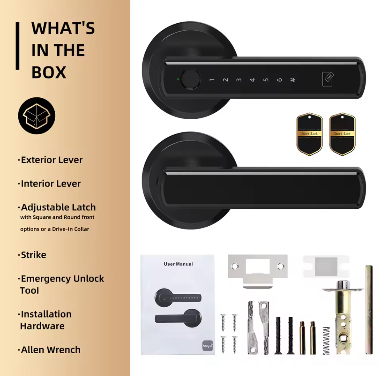 Viladepot Smart Fingerprint Door Lock – Touchscreen Keypad & App Control, Passcode & Keyless Unlock - Image 2