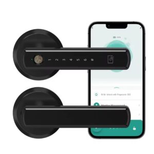 Viladepot Smart Fingerprint Door Lock – Touchscreen Keypad & App Control, Passcode & Keyless Unlock
