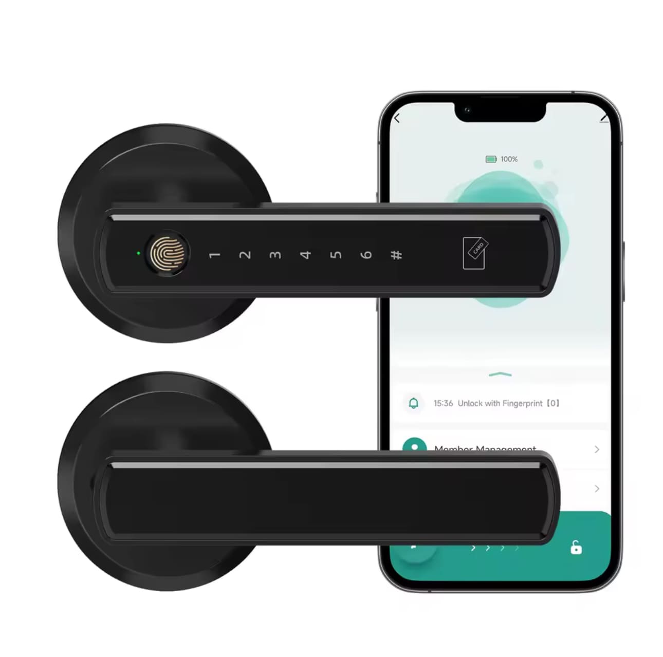 Viladepot Smart Fingerprint Door Lock – Touchscreen Keypad & App Control, Passcode & Keyless Unlock