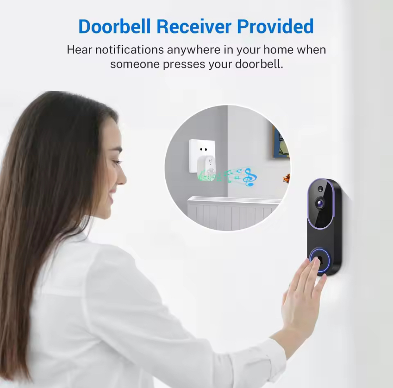Smart Wireless Video Doorbell Camera – AI Detection, Night Vision, Battery Powered, Cloud Storage - Image 2
