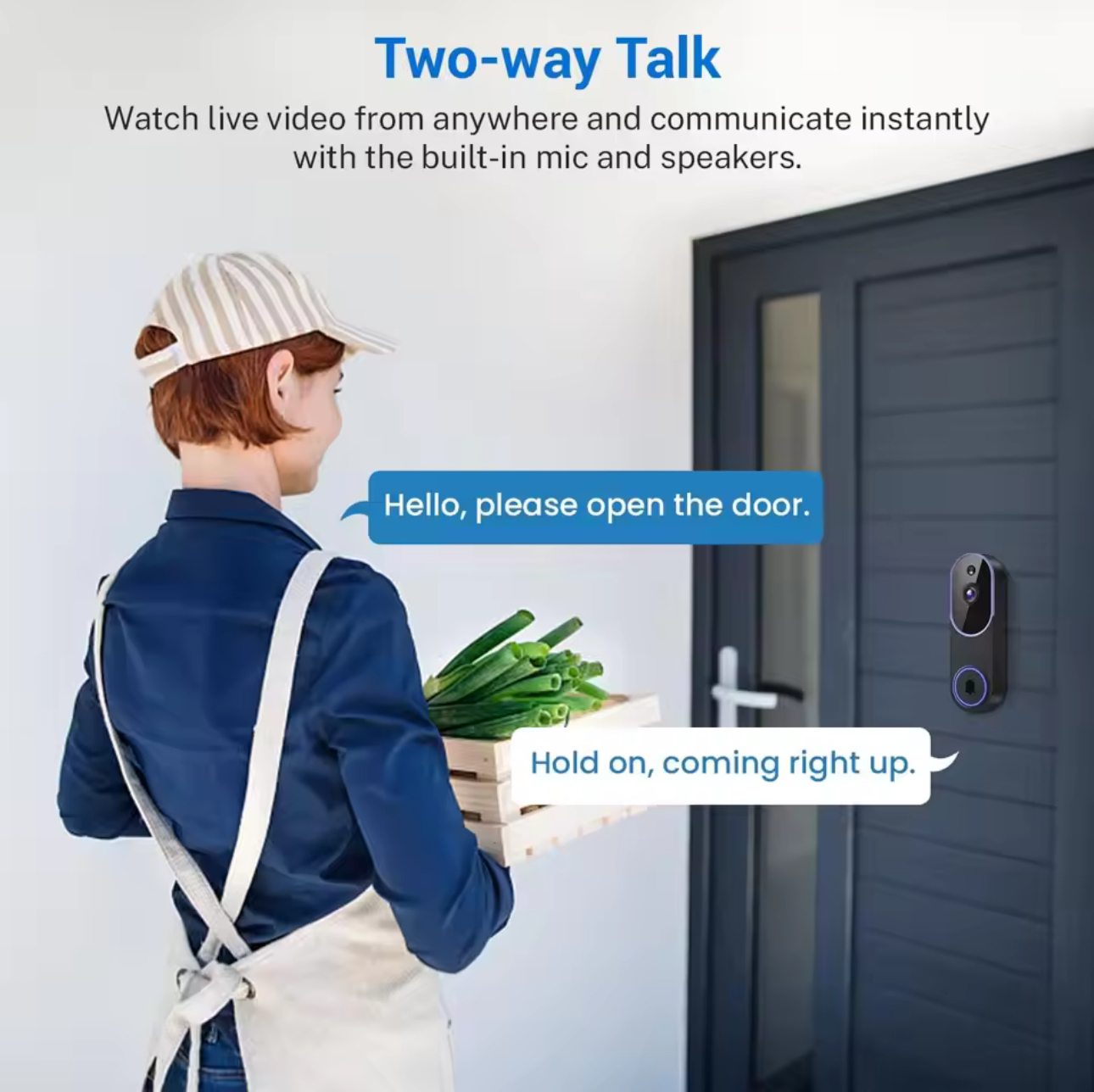 Smart Wireless Video Doorbell Camera – AI Detection, Night Vision, Battery Powered, Cloud Storage - Image 3